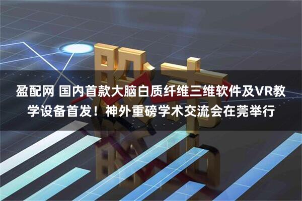 盈配网 国内首款大脑白质纤维三维软件及VR教学设备首发！神外重磅学术交流会在莞举行